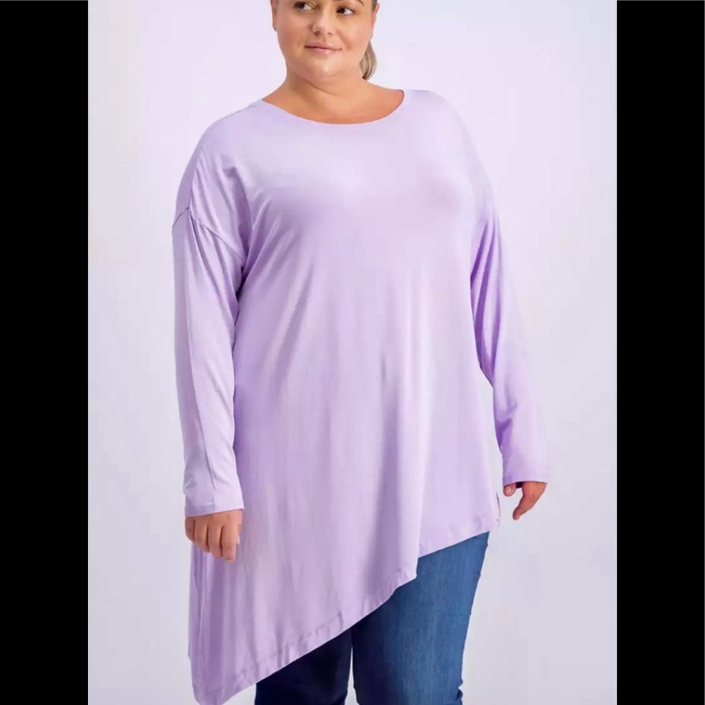 Ideology Long Sleeve Asymmetric Pullover Top